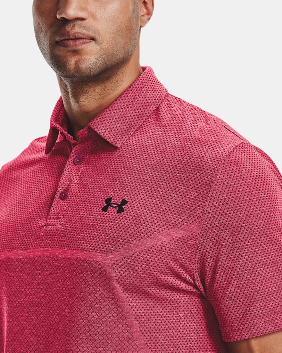 Polo UA Vanish Seamless Mapped pour homme, Pink, pdpMainDesktop image number 3